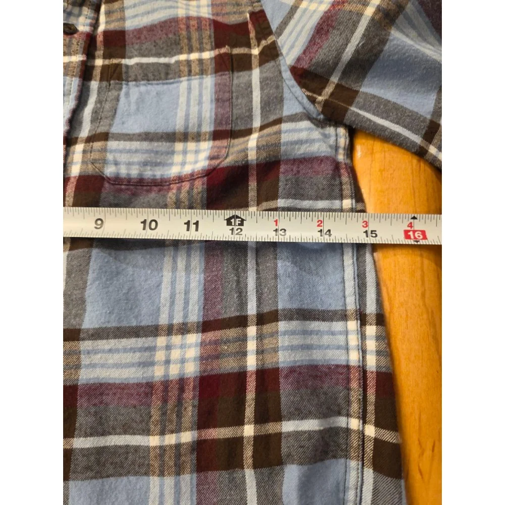 Gymboree Blue and Brown Flannel Long Sleeve Shirt Size 8